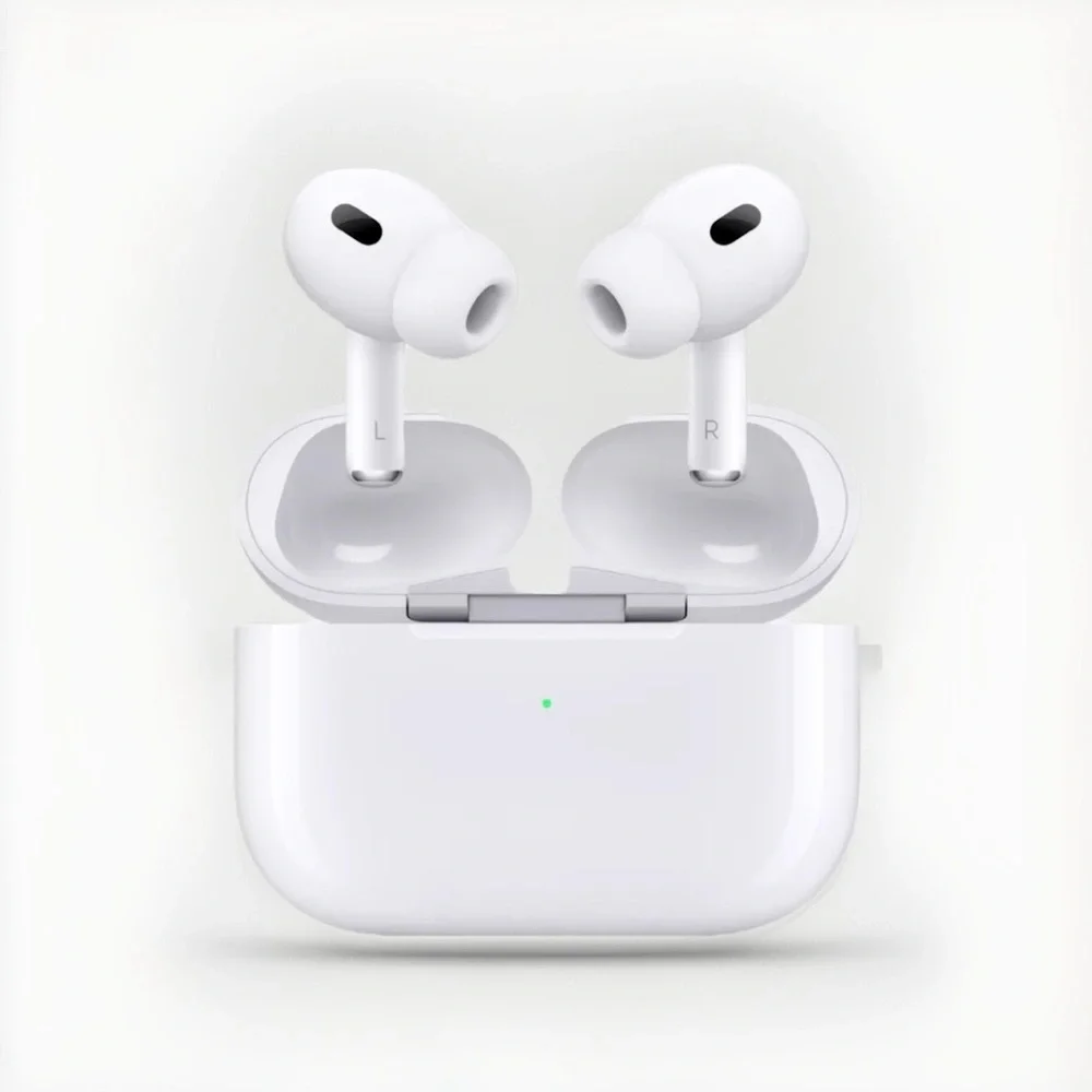 Sleek White Wireless Earbuds with Case